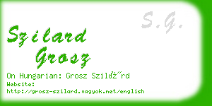 szilard grosz business card